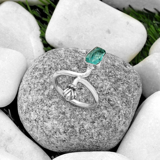 Neon Blue Apatite - Madagascar Ring size-7.5 R-1482 SDR175069