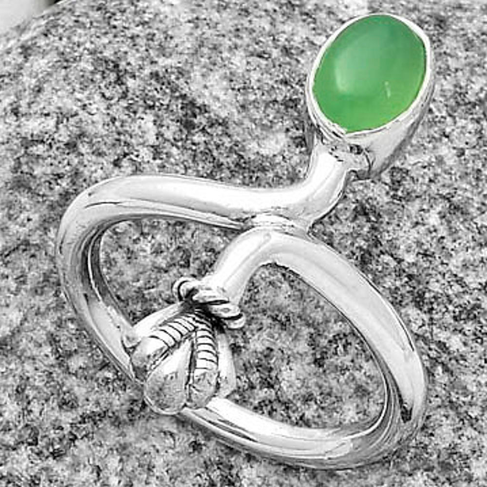 Natural Chrysoprase - Australia Ring size-7 R-1482 SDR175082