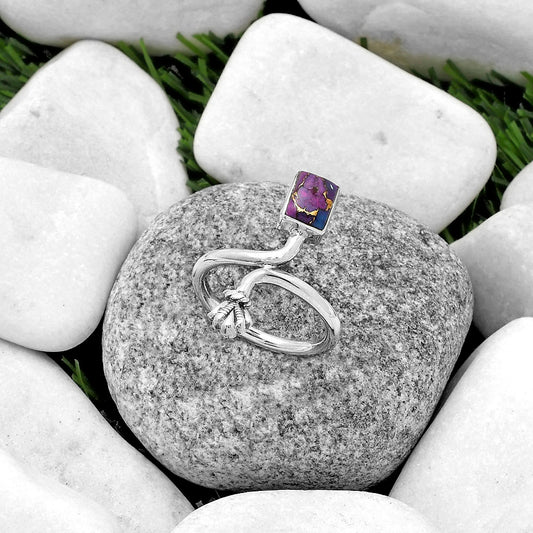 Copper Purple Turquoise - Arizona Ring size-9 R-1482 SDR175083