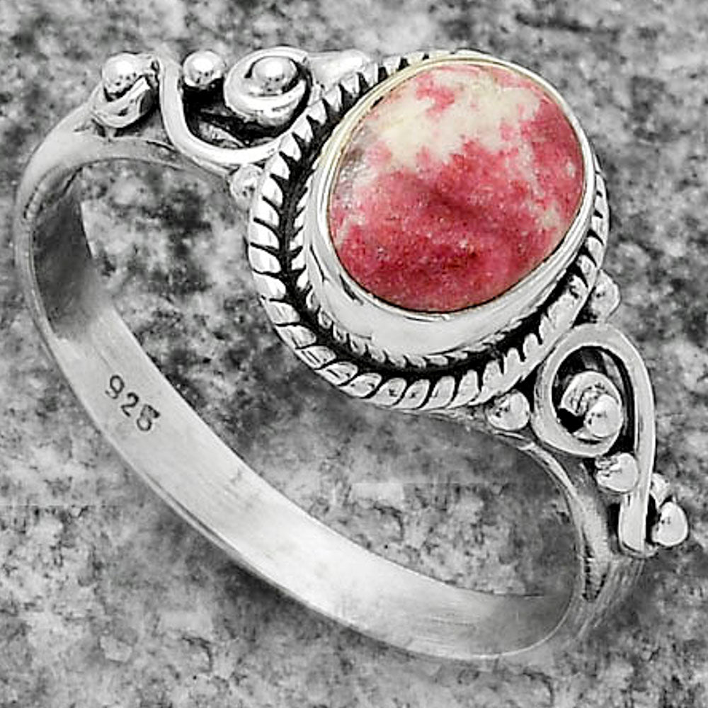 Natural Pink Thulite - Norway Ring size-8 R-1238 SDR175131