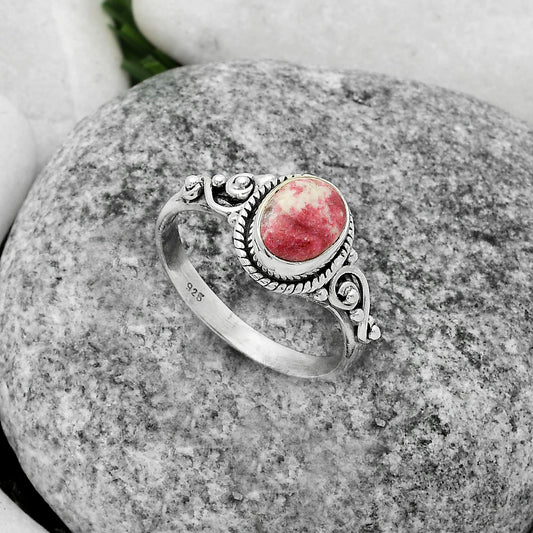 Natural Pink Thulite - Norway Ring size-8 R-1238 SDR175131