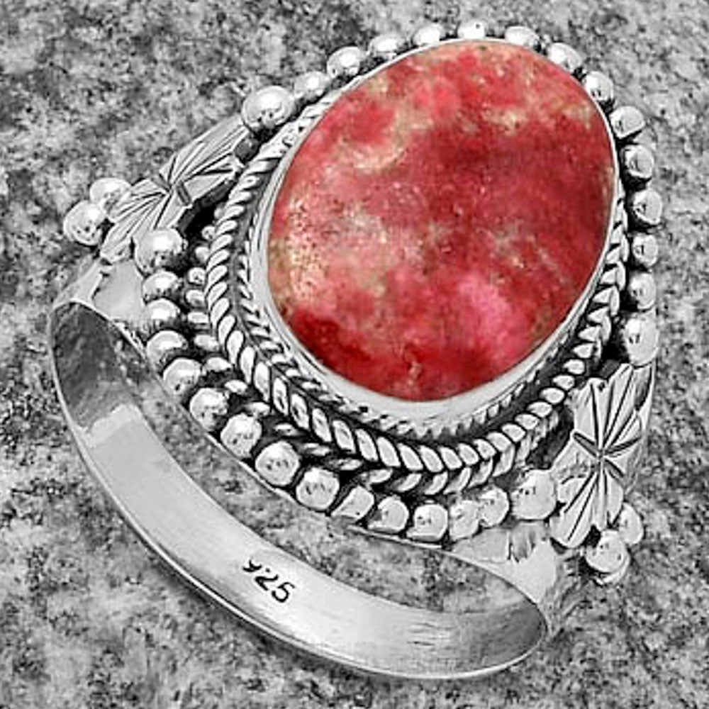 Natural Pink Thulite - Norway Ring size-8 R-1424 SDR175366