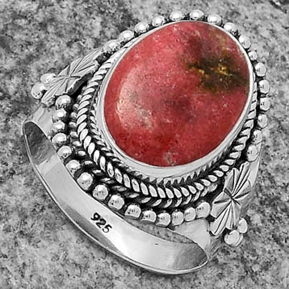 Natural Pink Thulite - Norway Ring size-7 R-1424 SDR175382