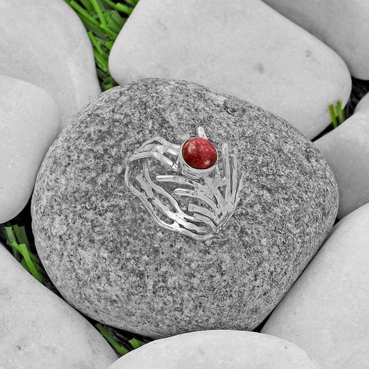 Natural Pink Thulite - Norway Ring size-8 R-1401 SDR175427