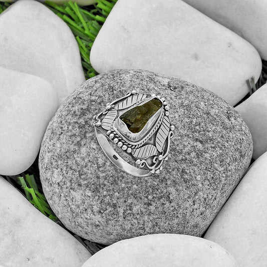 Southwest Style Rare Kornerupine Rough Ring size-8 R-1507 SDR175467