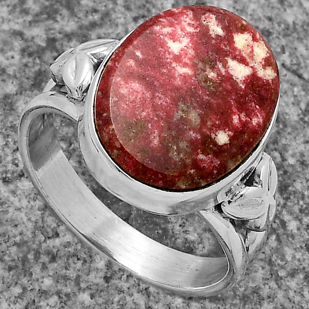Natural Pink Thulite - Norway Ring size-8 R-1261 SDR175512