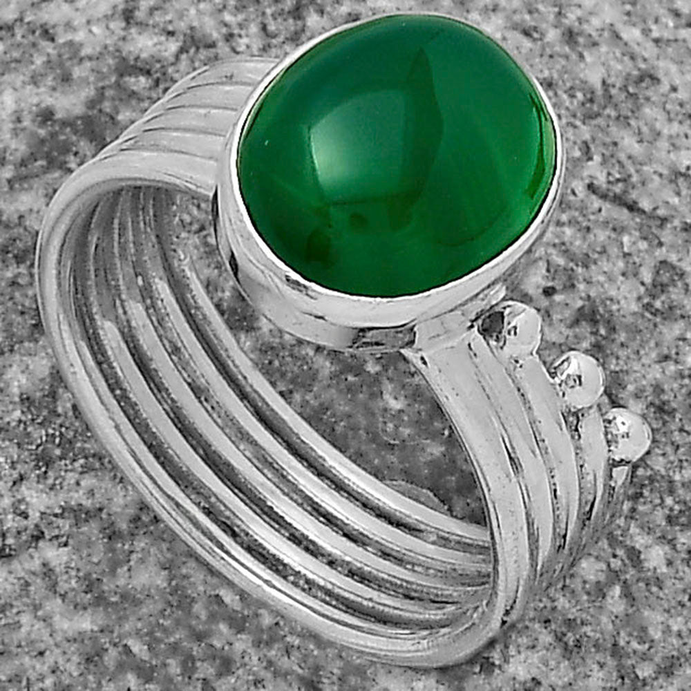 Natural Green Onyx Ring size-8 R-1492 SDR175540