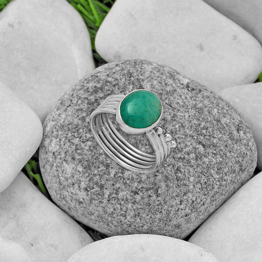 Natural Paraiba Amazonite Ring size-9 R-1492 SDR175554