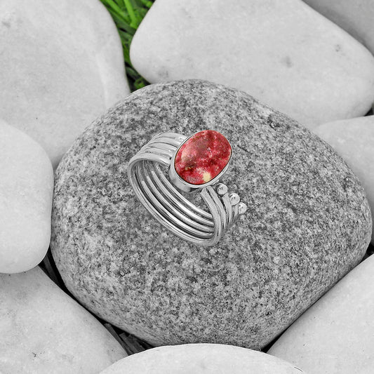 Natural Pink Thulite - Norway Ring size-7 R-1492 SDR175566