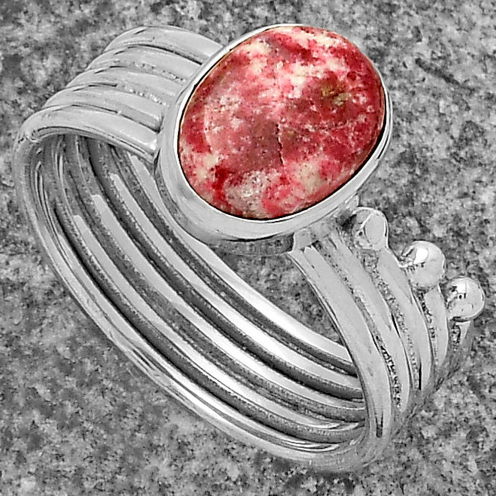 Natural Pink Thulite - Norway Ring size-8 R-1492 SDR175575