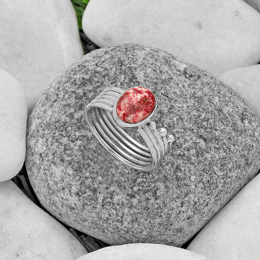 Natural Pink Thulite - Norway Ring size-8 R-1492 SDR175575