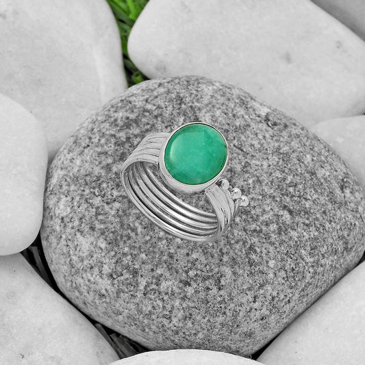 Natural Paraiba Amazonite Ring size-7 R-1492 SDR175580