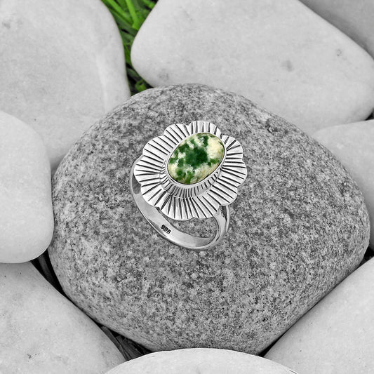 Natural Dioptase Ring size-7.5 R-1086 SDR175592