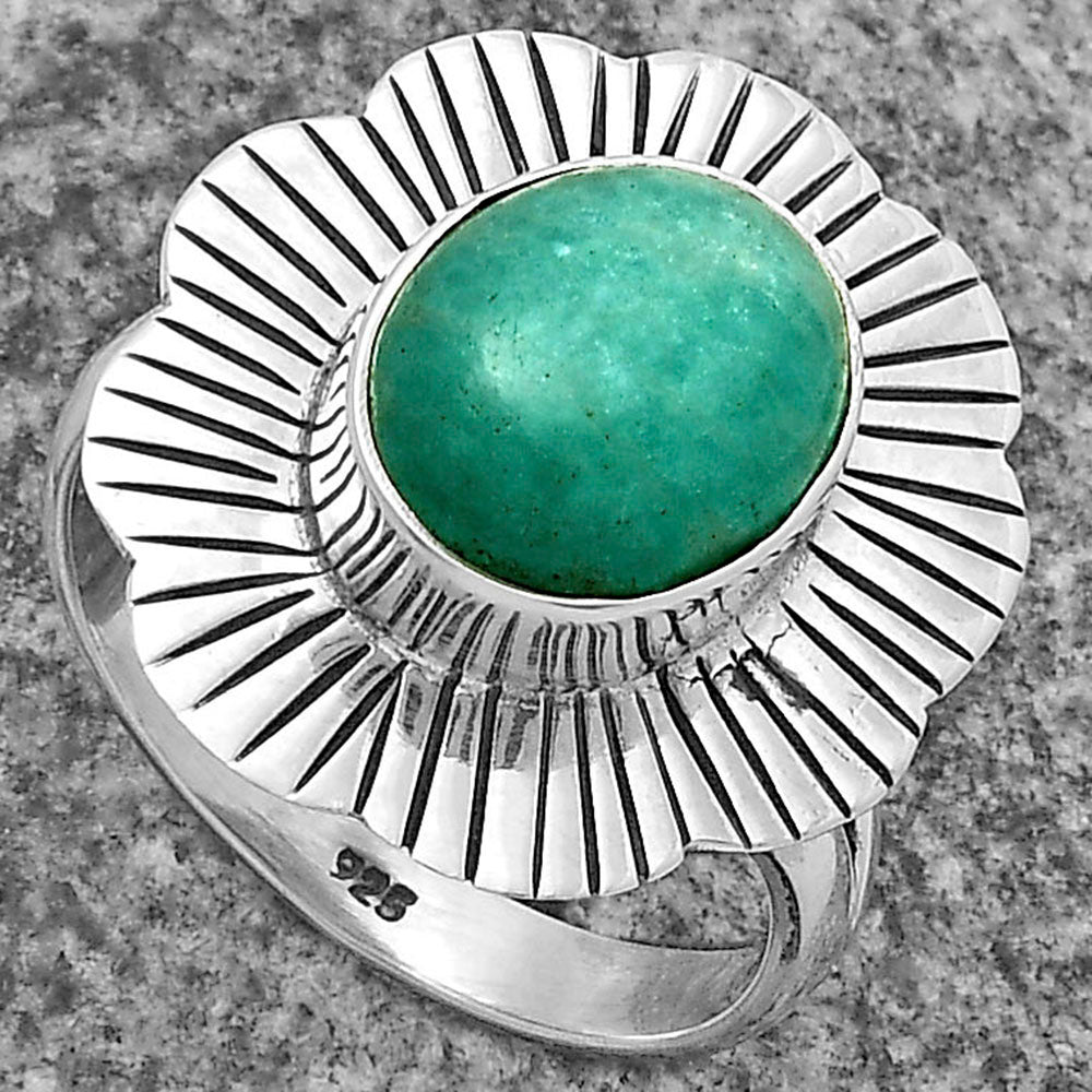 Natural Paraiba Amazonite Ring size-7 R-1086 SDR175593