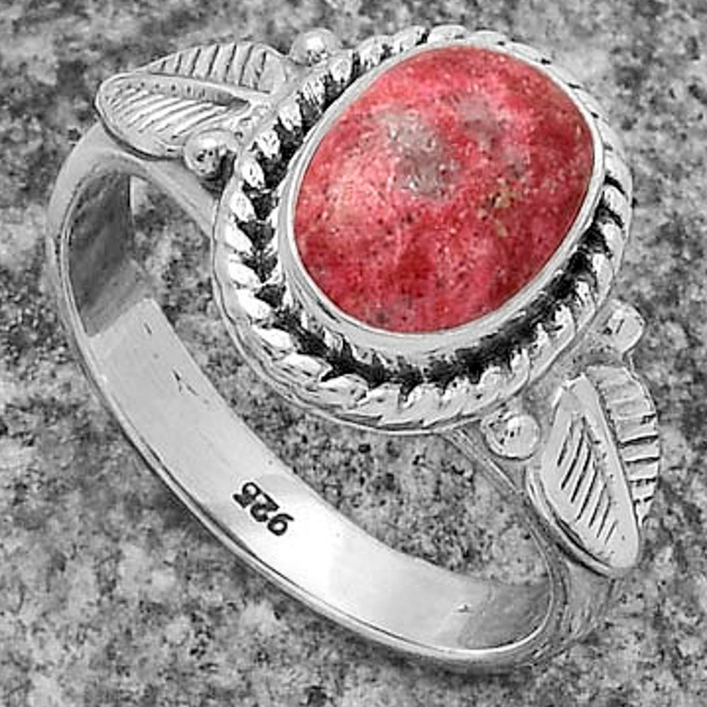 Natural Pink Thulite - Norway Ring size-7.5 R-1403 SDR175661