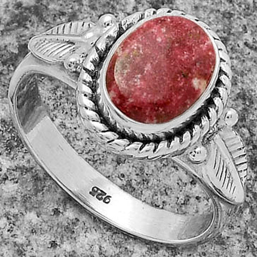 Natural Pink Thulite - Norway Ring size-8.5 R-1403 SDR175680