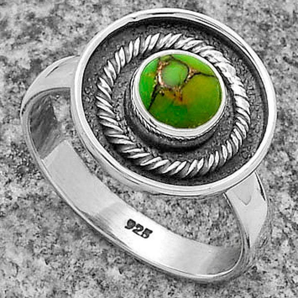 Copper Green Turquoise - Arizona Ring size-8 R-1439 SDR175687