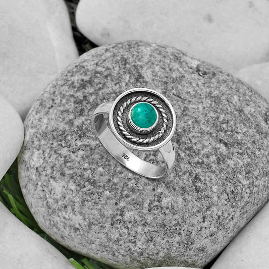 Natural Paraiba Amazonite Ring size-7 R-1439 SDR175703