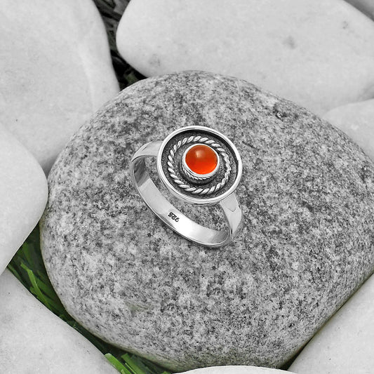 Natural Carnelian Ring size-7 R-1439 SDR175728