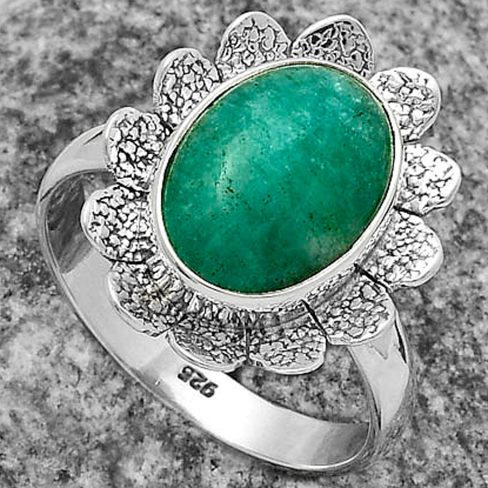 Natural Paraiba Amazonite Ring size-9 R-1241 SDR175751