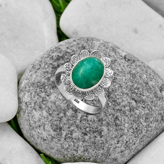 Natural Paraiba Amazonite Ring size-9 R-1241 SDR175751