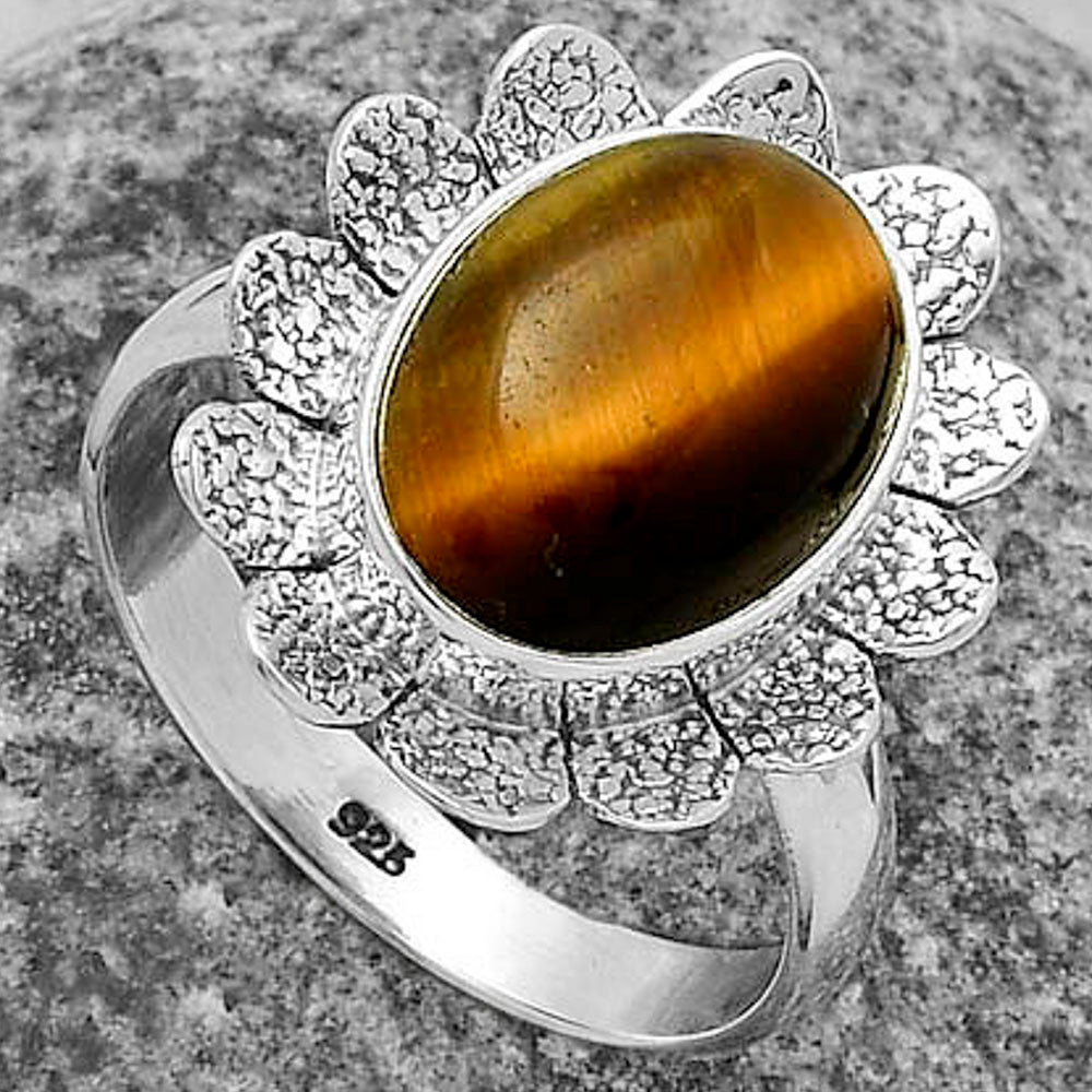 Natural Tiger Eye - Africa Ring size-8.5 R-1241 SDR175768