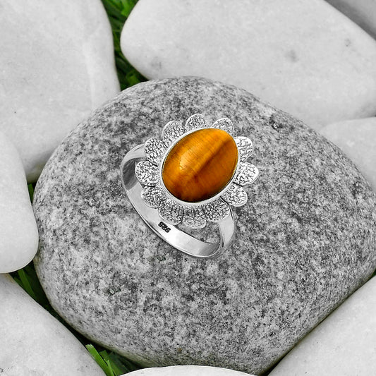 Natural Tiger Eye - Africa Ring size-9.5 R-1241 SDR175781