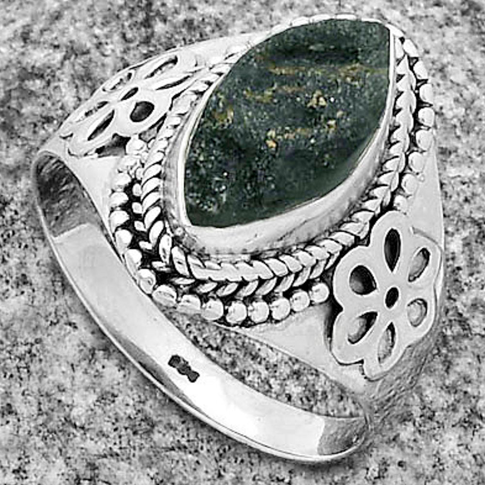 Natural Tektite Rough - Greek Ring size-9 R-1541 SDR176482