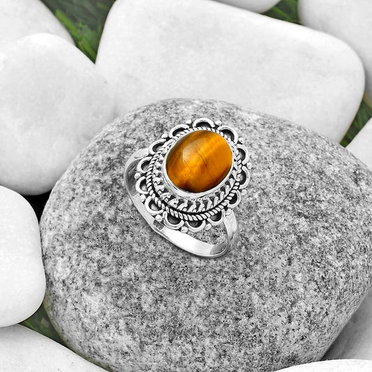 Natural Tiger Eye - Africa Ring size-9 R-1256 SDR176489
