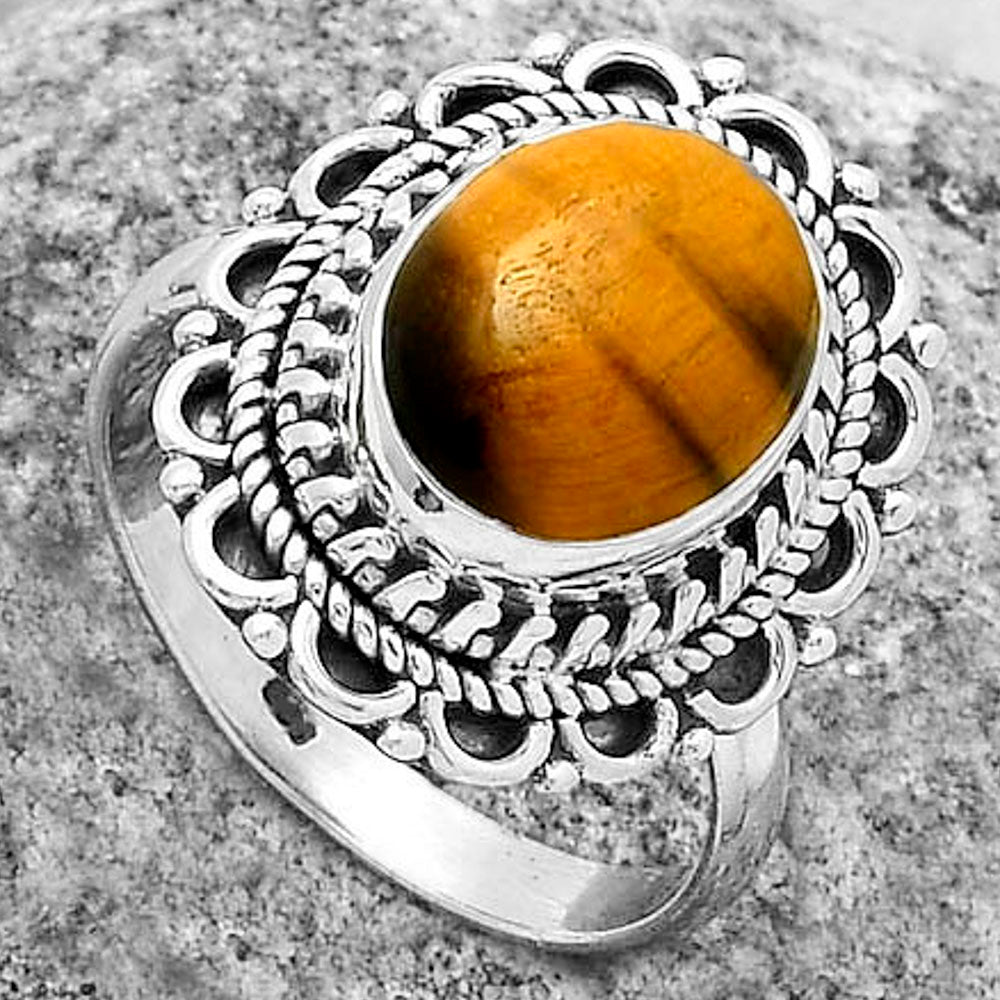 Natural Tiger Eye - Africa Ring size-7.5 R-1256 SDR176521