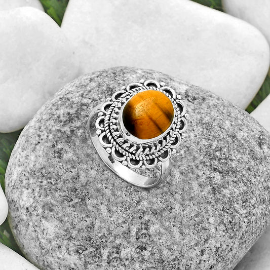 Natural Tiger Eye - Africa Ring size-7.5 R-1256 SDR176521