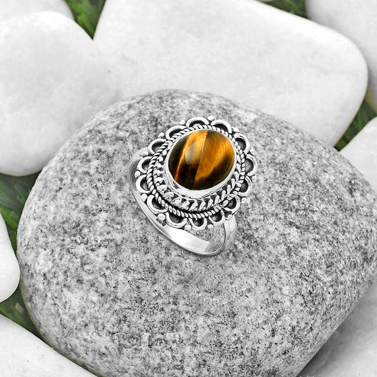 Natural Tiger Eye - Africa Ring size-7 R-1256 SDR176522
