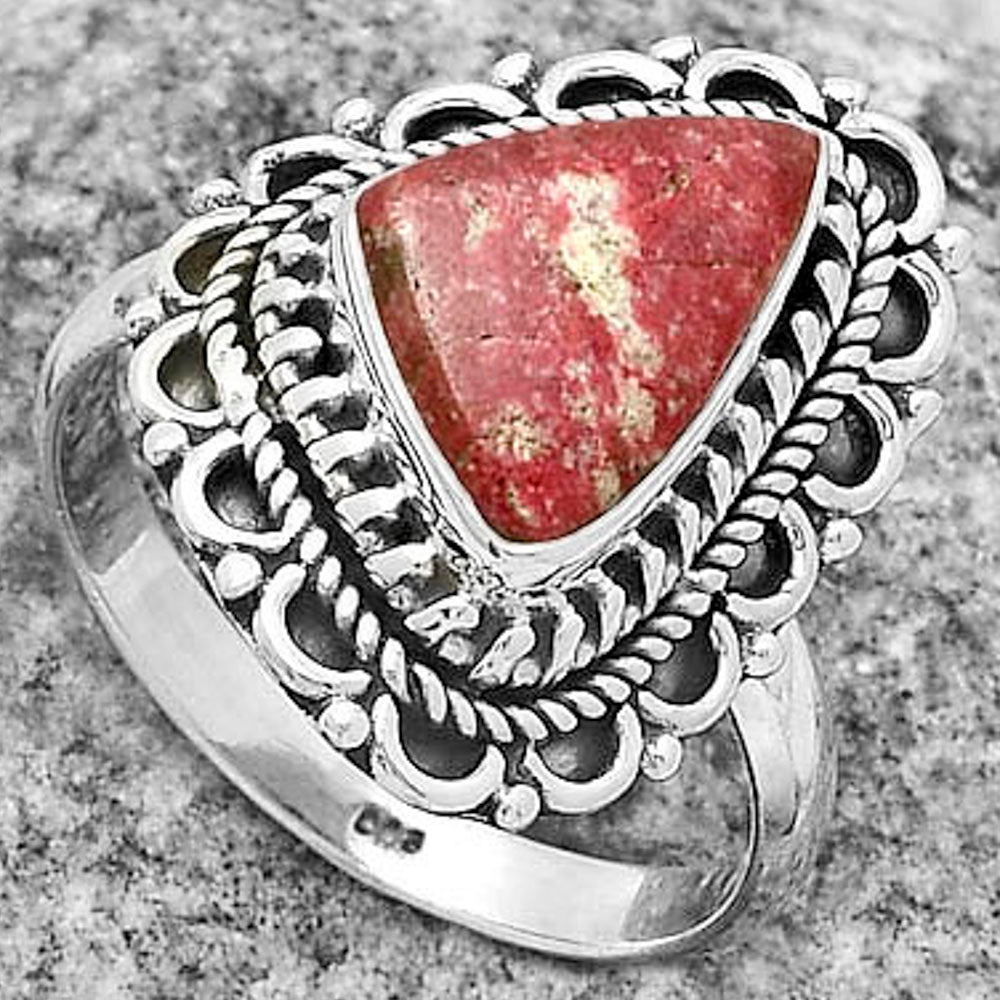 Natural Pink Thulite - Norway Ring size-8 R-1256 SDR176528