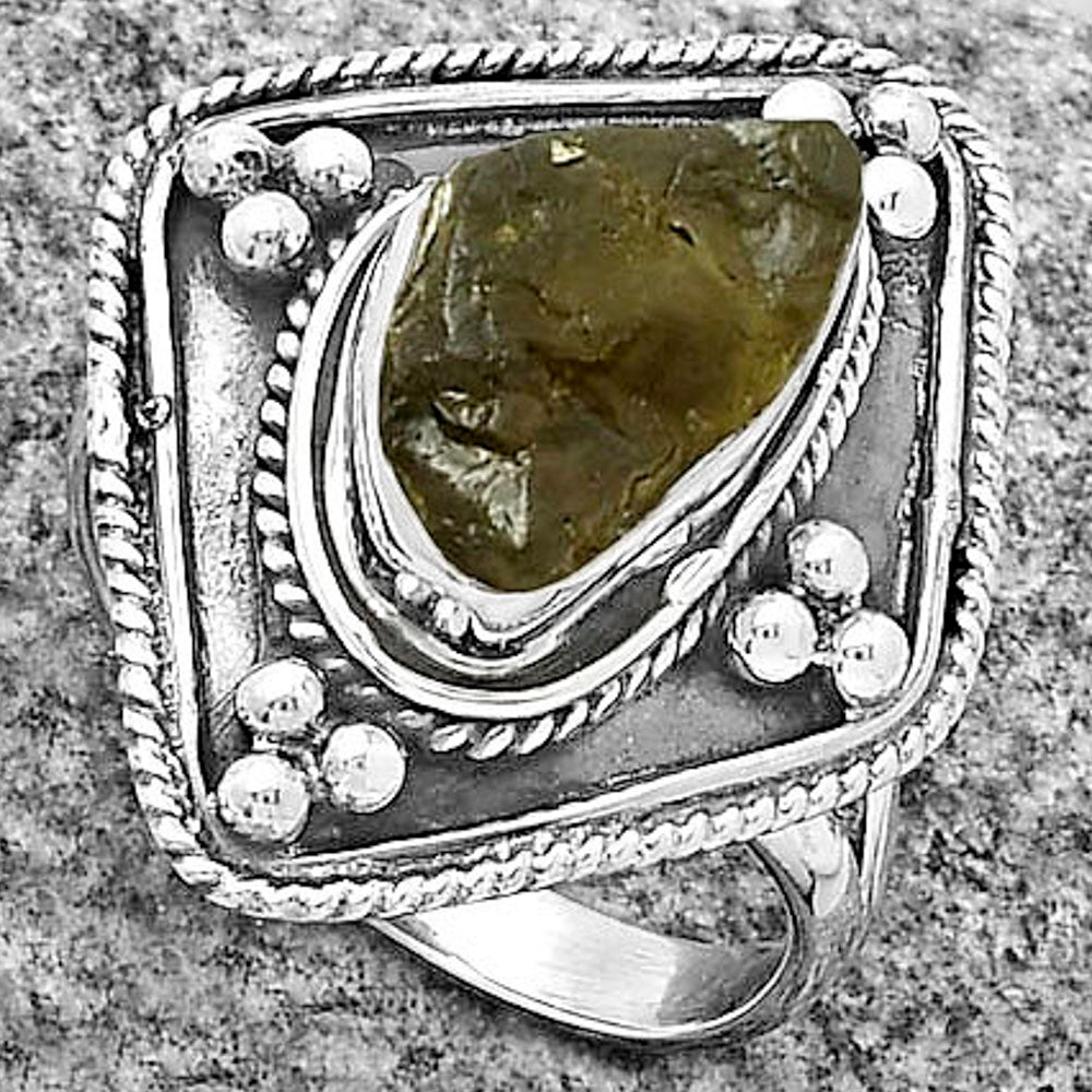 Natural Rare Kornerupine Rough Ring size-8 R-1258 SDR176621