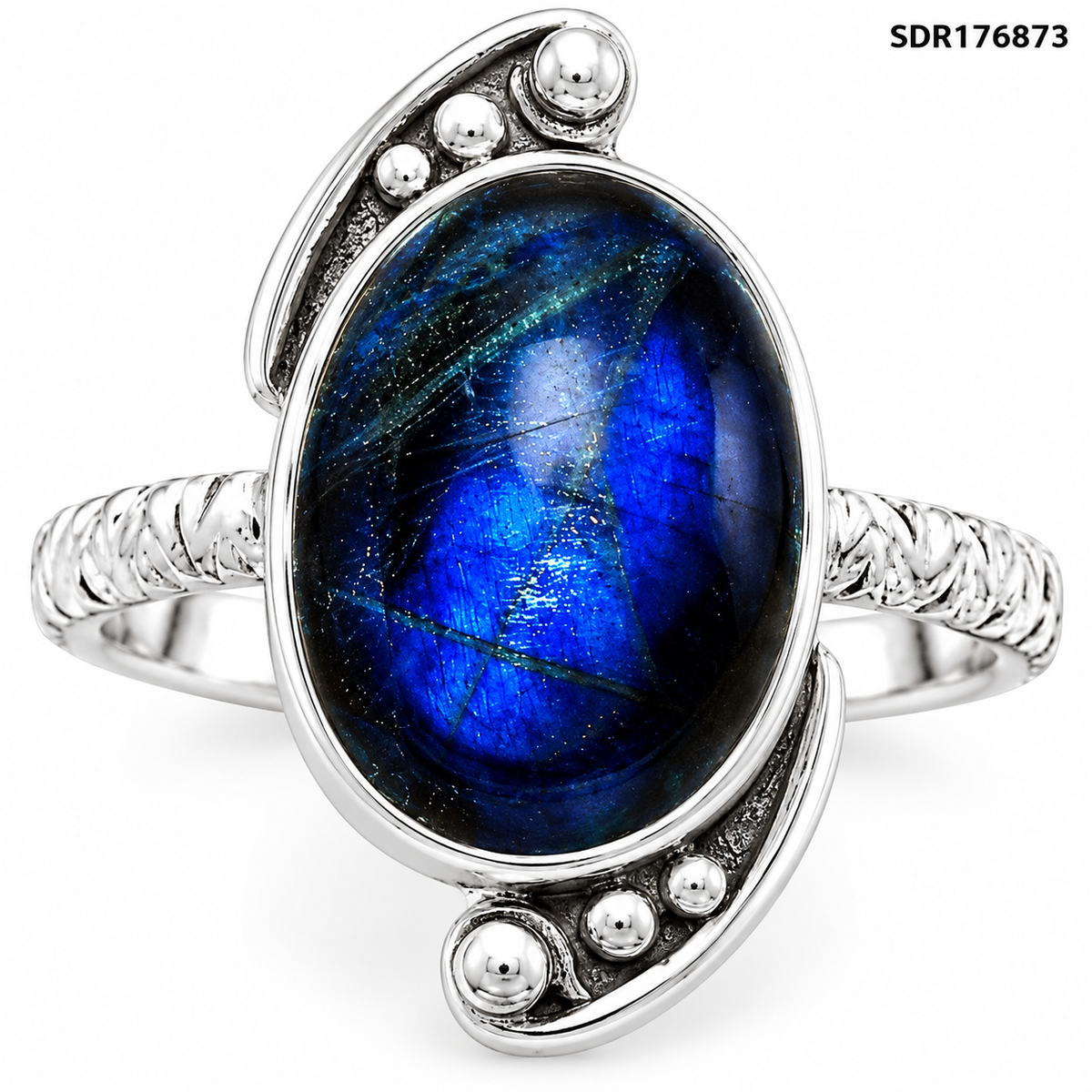 Blue Fire Labradorite - Madagascar Ring size-7 R-1160 SDR176873