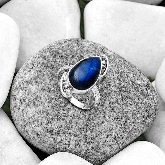 Blue Fire Labradorite - Madagascar Ring size-7 R-1160 SDR176880