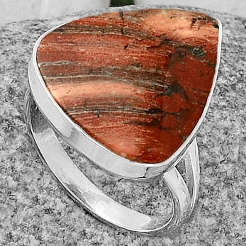 Natural Snake Skin Jasper Ring size-8.5 R-1002 SDR177994