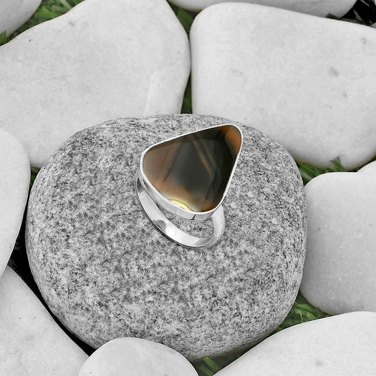 Natural Montana Agate - USA Ring size-7.5 R-1001 SDR178128