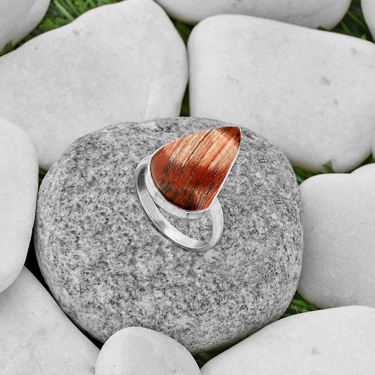 Natural Snake Skin Jasper Ring size-8.5 R-1001 SDR178135