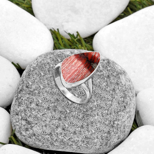 Natural Snake Skin Jasper Ring size-8.5 R-1002 SDR178326