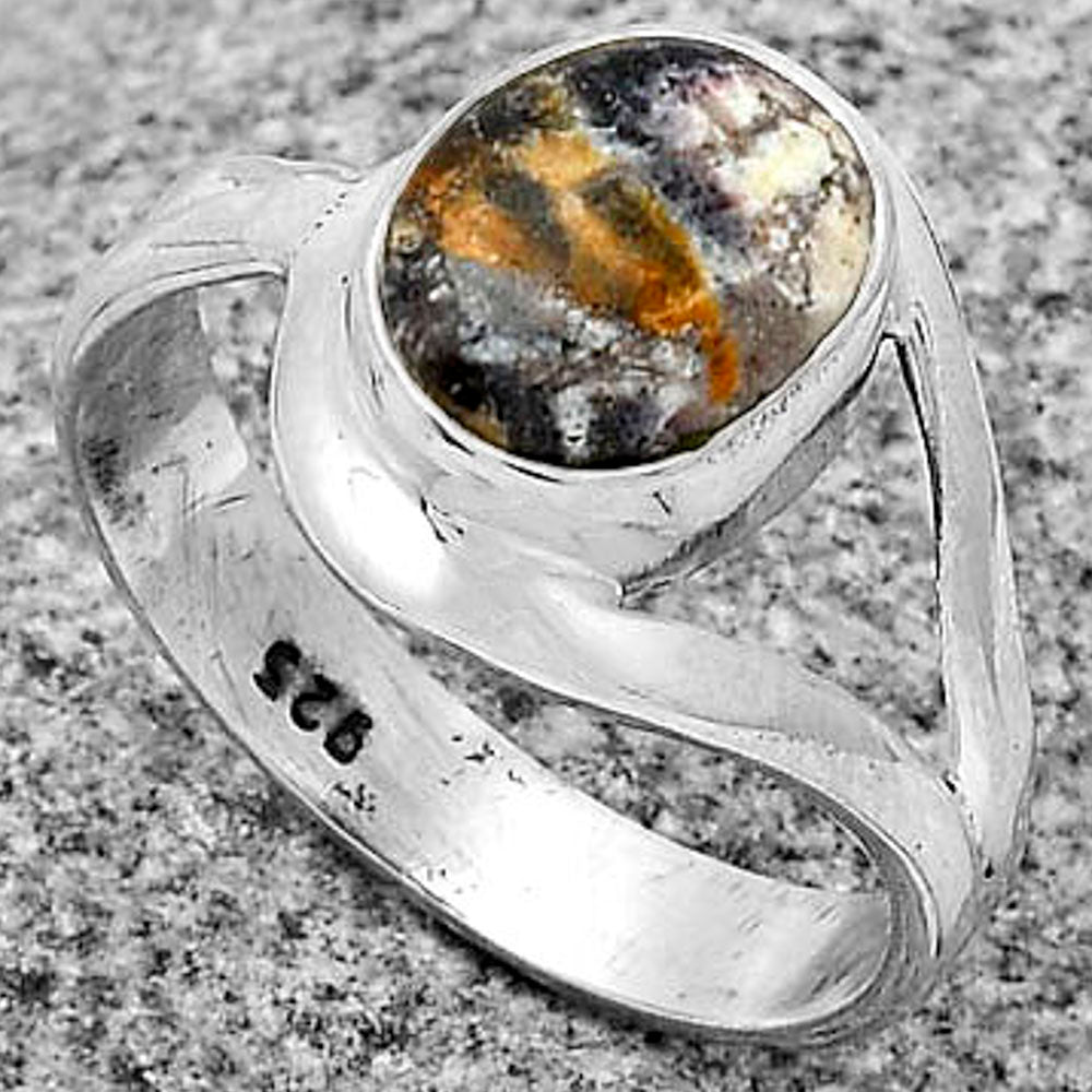 Natural Indian Blanket Jasper Ring size-8 R-1081 SDR178728