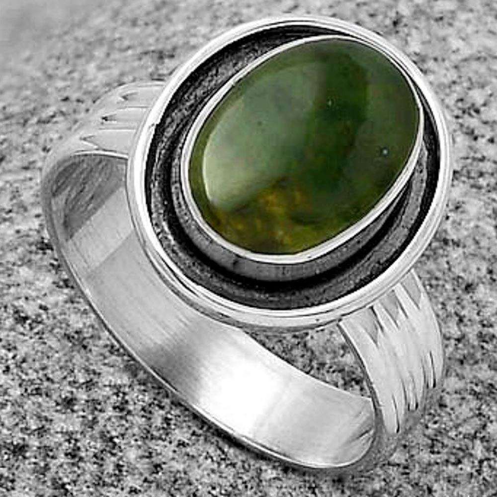 Natural Chrome Chalcedony Ring size-8 R-1468 SDR178771