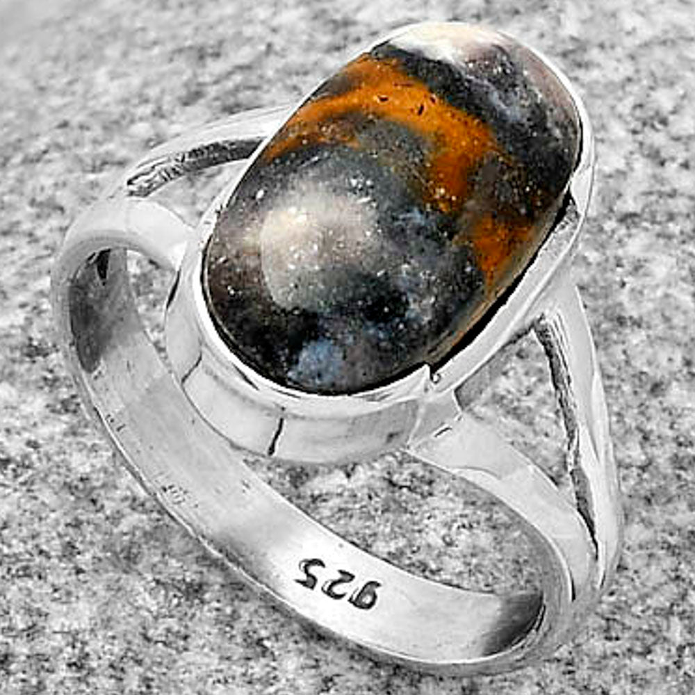 Natural Indian Blanket Jasper Ring size-7 R-1438 SDR178924