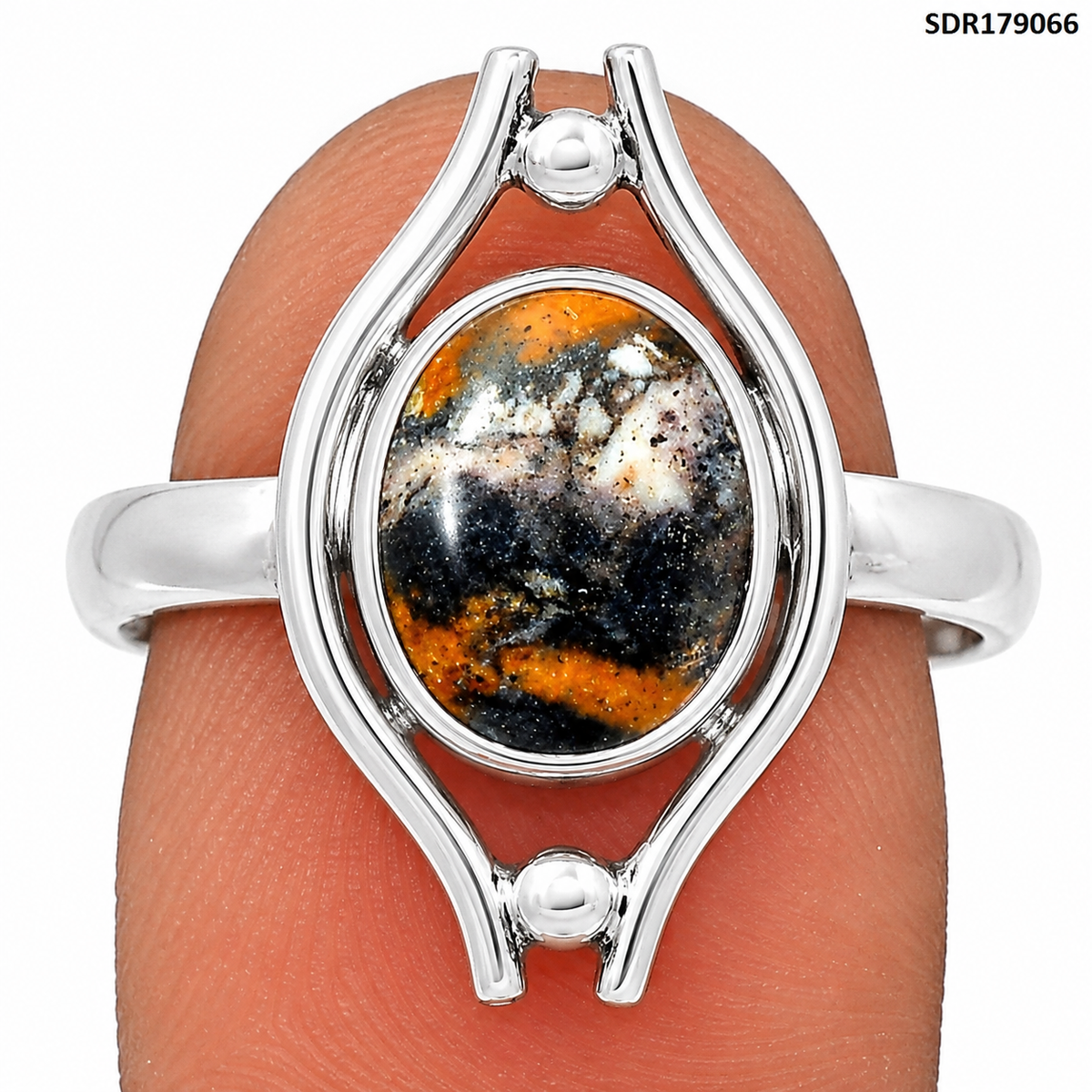 Natural Indian Blanket Jasper Ring size-7.5 R-1663 SDR179066