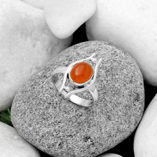 Natural Carnelian Ring size-8 R-1663 SDR179073