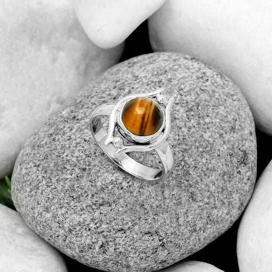 Natural Tiger Eye - Africa Ring size-8 R-1663 SDR179084