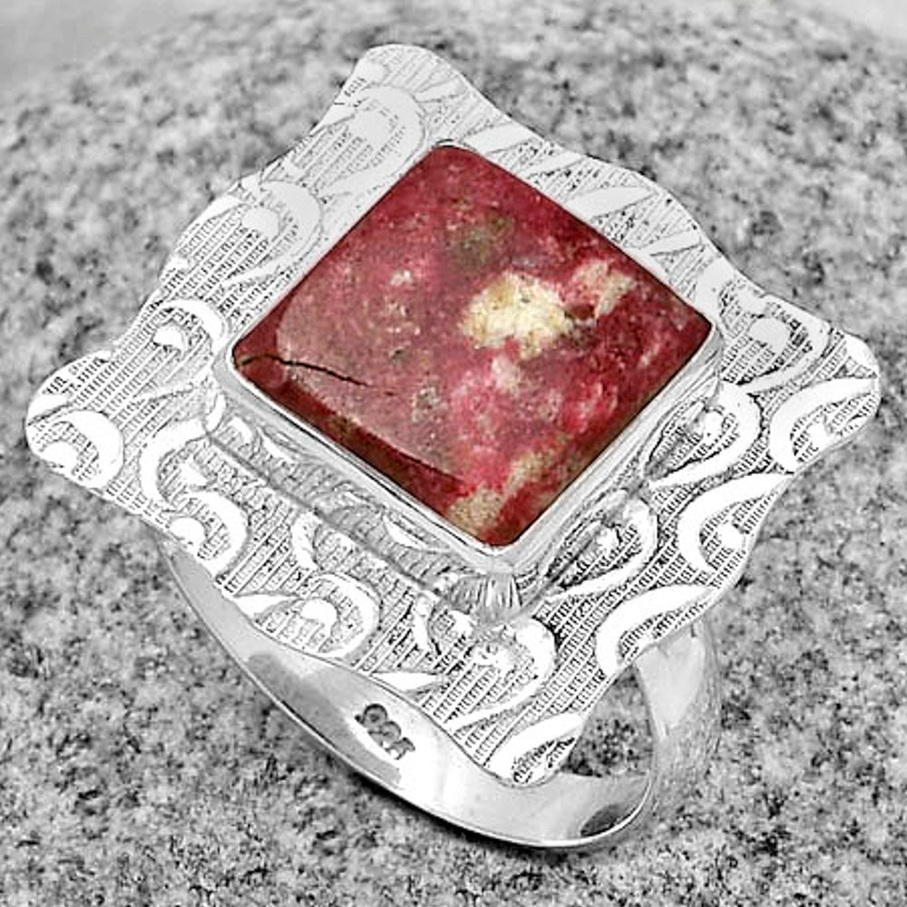 Natural Pink Thulite - Norway Ring size-8 R-1090 SDR179685