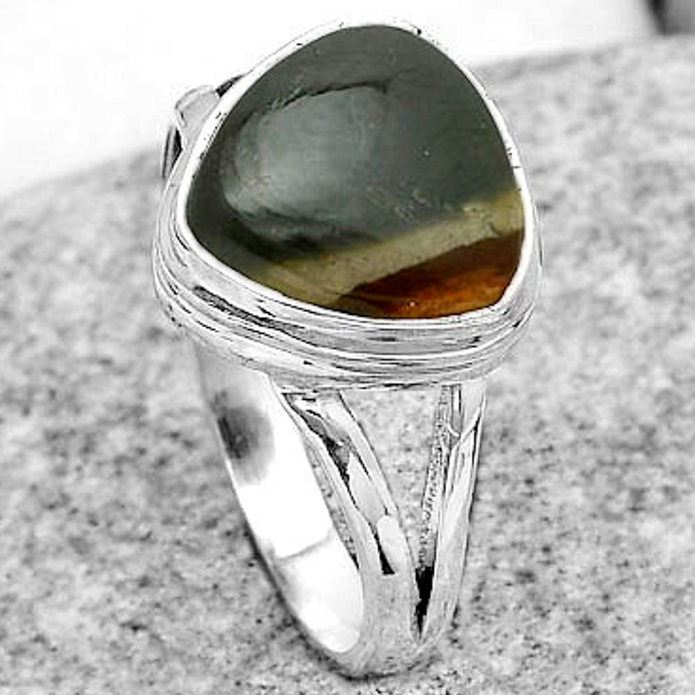 Natural Polygram Jasper Ring size-7.5 R-1008 SDR179963