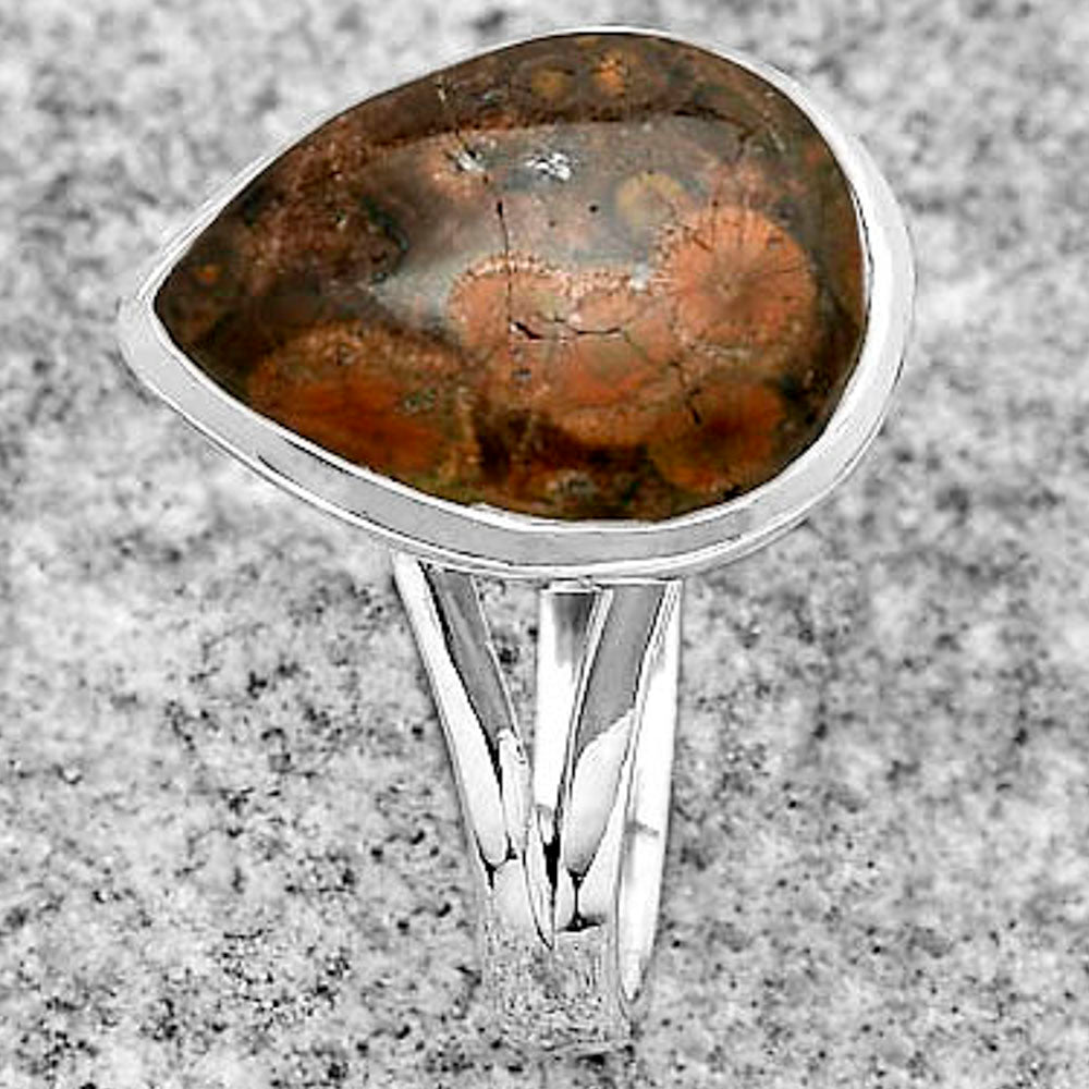 Natural Leopard Skin Jasper Ring size-7.5 R-1008 SDR180290