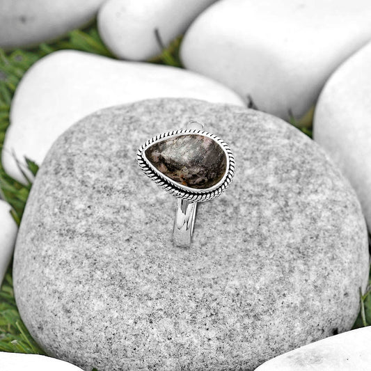 Natural Rhodonite Ring size-7 R-1009 SDR180356